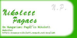 nikolett pagacs business card